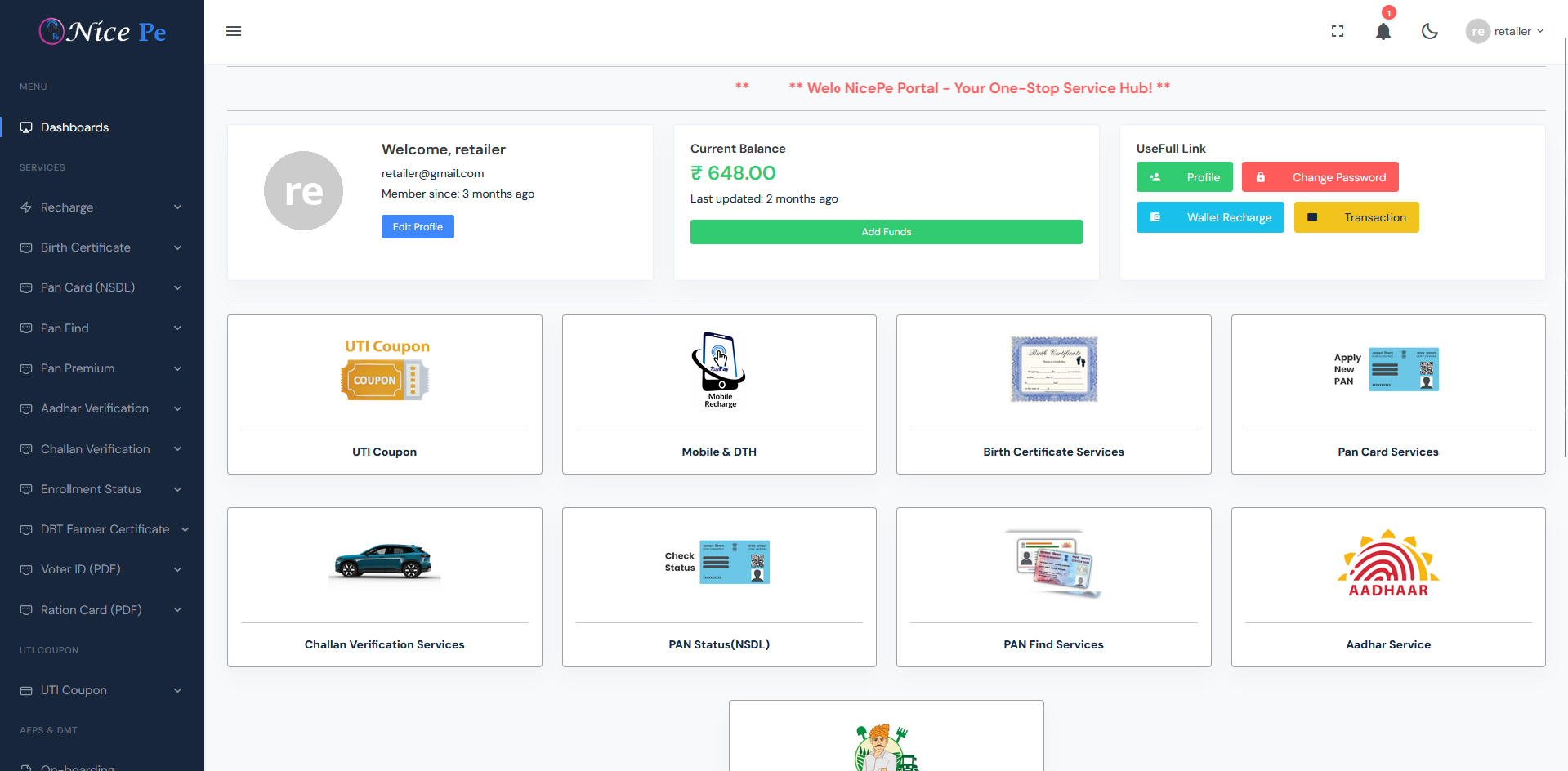 NICEPE Fintech Portal